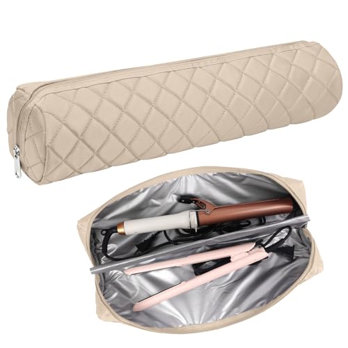 Suafrnut Large Hot Hair Tools Organizer Bag Portable Travel Heat Resistant Storage Case Pouch for Curling Irons Flat Irons Hair Straighteners and Styling Tools177 x 39 - Image 1