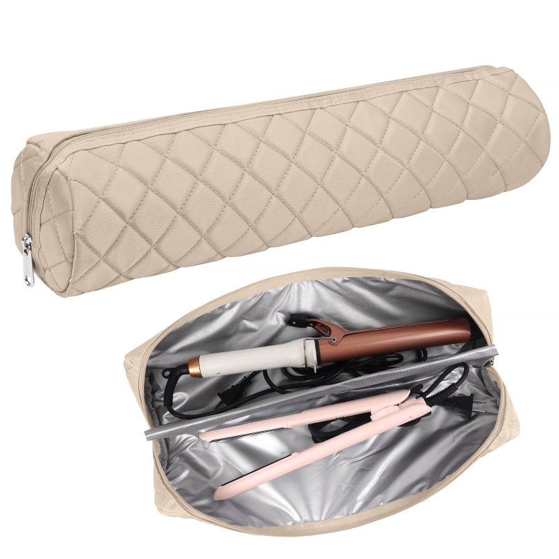 Suafrnut Large Hot Hair Tools Organizer Bag Portable Travel Heat Resistant Storage Case Pouch for Curling Irons Flat Irons Hair Straighteners and Styling Tools177 x 39 - Image 2
