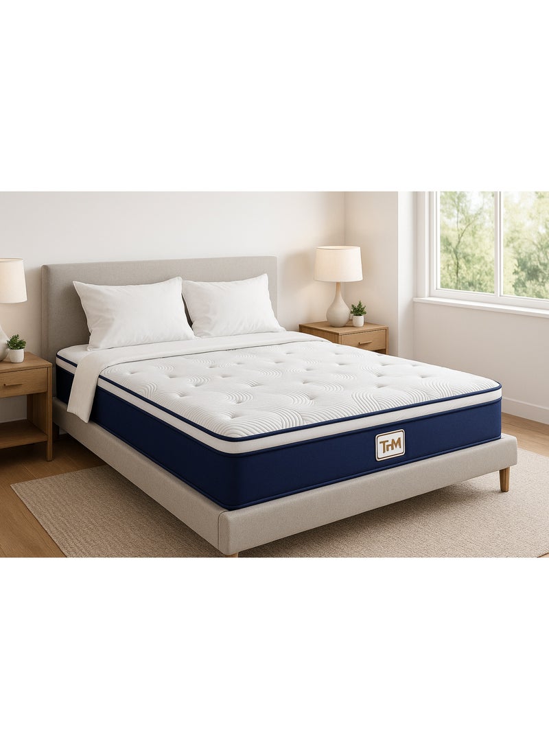 The Home Mart Home Mart 25 CM California Queen Hybrid Mattress 160x200 cm | Medium Firm Memory Foam & Pocket Spring Mattress | Pressure Relief | Motion Isolation | Breathable Comfort | Durability - Image 3