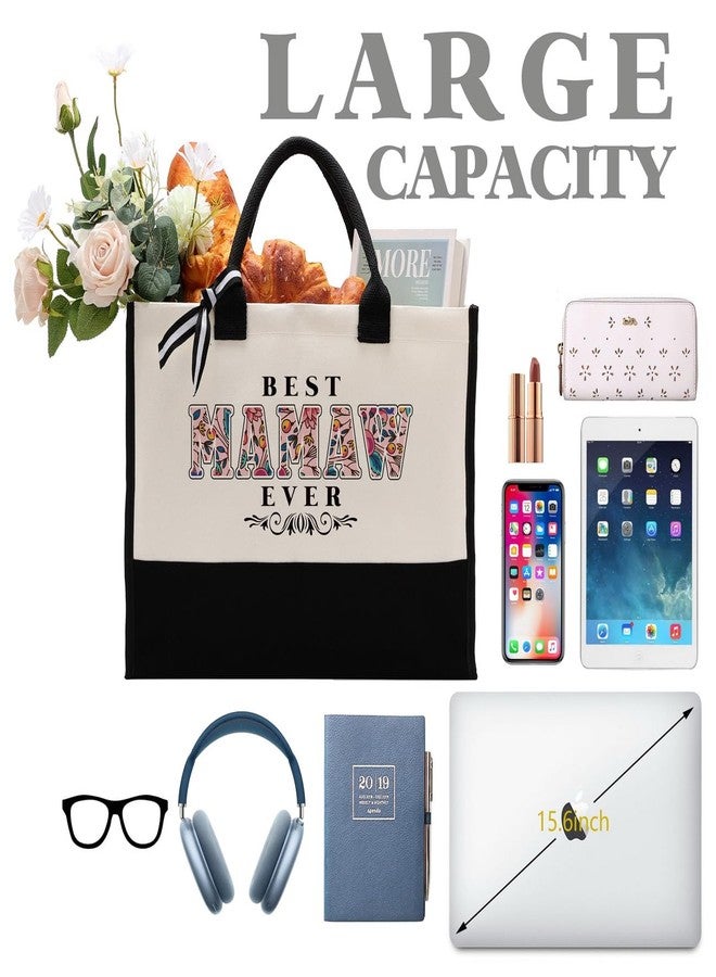 Gkwa Cotton Canvas Tote Bag for Women, Canvas Tote Bag for Gifting, Totes Bags Gift for Mamaw, Best Mamaw Ever Gifts Travel Bags, Gift for Birthday Mother's Day - Image 5