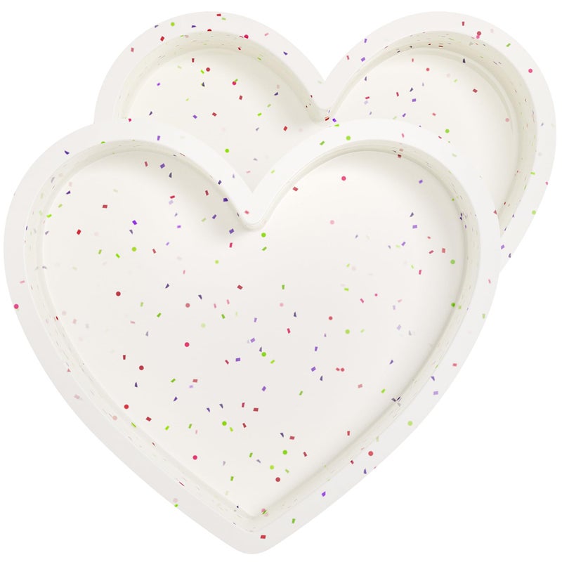 AOTASO Silicone Heart Shaped Cake Pans 10 Inch Large Heart Cake Pan Nonstick Silicone Heart Molds for Baking (2 Pcs Set, Cream) - Image 1