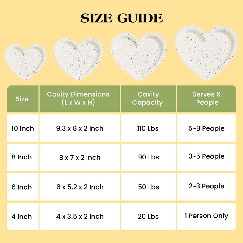 AOTASO Silicone Heart Shaped Cake Pans 10 Inch Large Heart Cake Pan Nonstick Silicone Heart Molds for Baking (2 Pcs Set, Cream) - Image 5