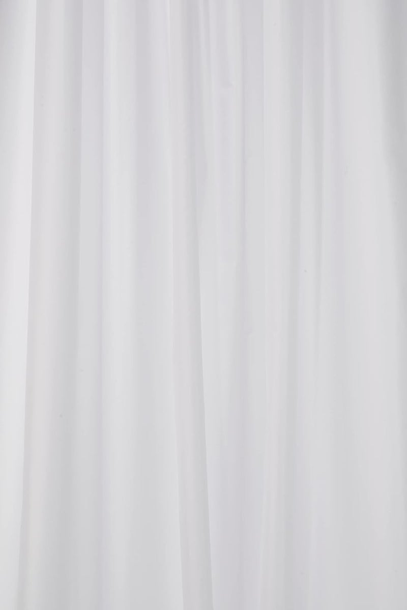 Croydex Professional Plain White Water-Resistant Textile Shower Curtain 1800 X 2100mm - Image 1