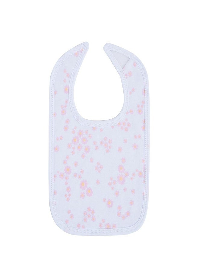Big Softies مرايل أطفال بيج سوفتيز مطرزة ومزينة برسومات، مزودة بشريط فيلكرو ناعم - زهرة - بنفسجي فاتح | قطن | فائقة النعومة والامتصاص | مناسبة لسيلان اللعاب، التسنين، والرضاعة | للبنات من عمر 6 إلى 24 شهرًا | عبوة من 3 قطع - Image 4