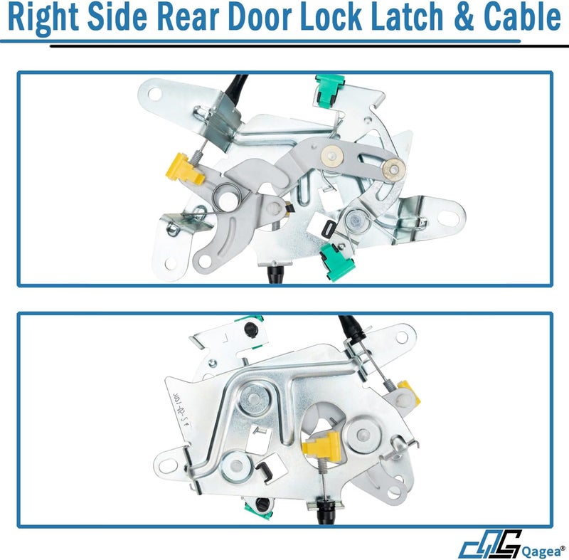 Qagea Rear Door Lock Latch & Cable - Right Passenger Side for 1999-2007 Ford F250 F350 F450 F550 Super Duty - Image 5