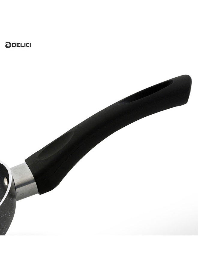 DELICI Non Stick Frying Pan - 24CM, Premium Granite Gray Non Stick Skillet with Eco-Friendly PFOA Free Coating, Superior Aluminum Body, Heat Proof Bakelite Handle, Multiple Cooktop Compatibility  - Image 4