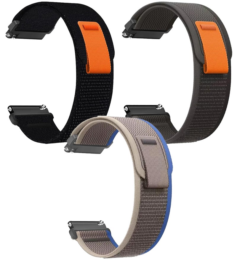 CERLINK Trail Loop 22mm SmartWatch Strap For Noise Colorfit Pulse 2 Max/Huawai GT2 46mm/Honor Magic Watch 2 46mm/Buzz/Boat Flash/Xtend/Xtend Pro & With All 22mm Lug Watches (Black,Navy,Grey) - Image 1
