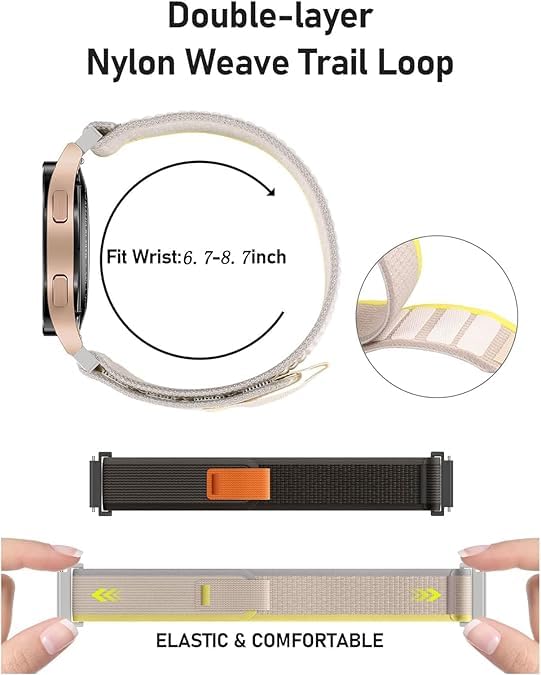 CERLINK Trail Loop 22mm SmartWatch Strap For Noise Colorfit Pulse 2 Max/Huawai GT2 46mm/Honor Magic Watch 2 46mm/Buzz/Boat Flash/Xtend/Xtend Pro & With All 22mm Lug Watches (Black,Navy,Grey) - Image 5
