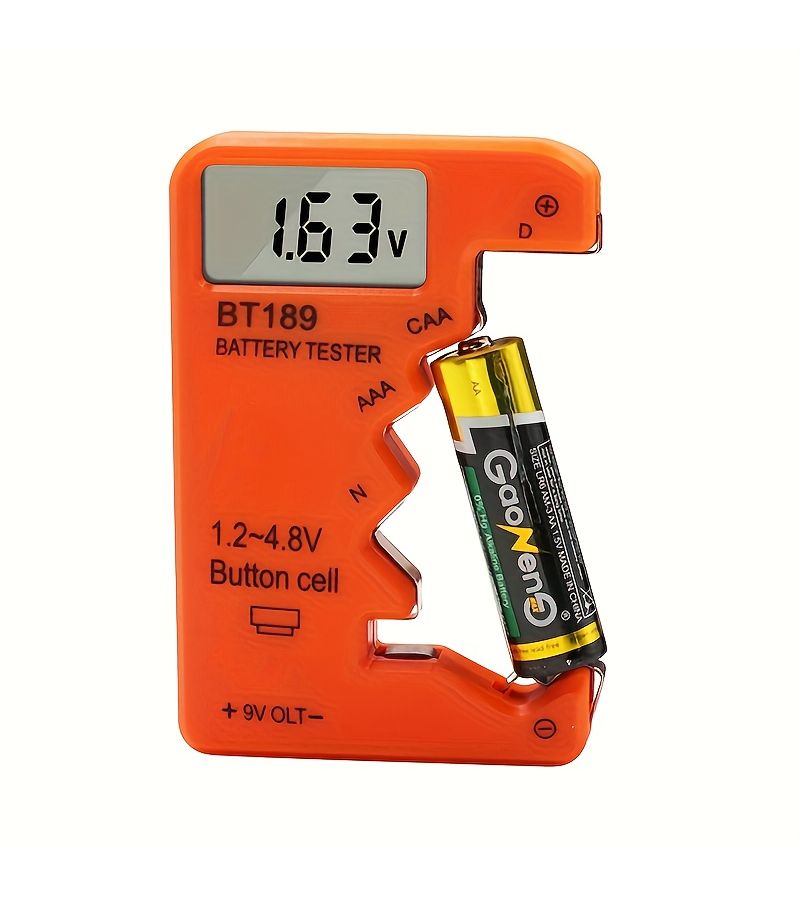 Black LCD Battery Tester Digital Display Voltage Measurement Tool - Image 1