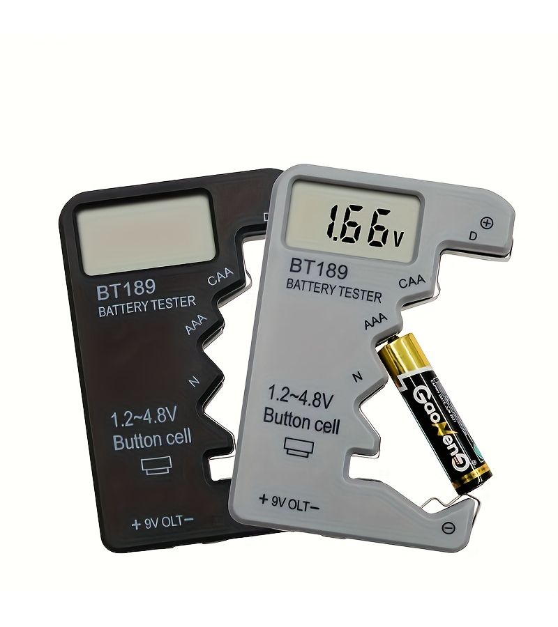 Black LCD Battery Tester Digital Display Voltage Measurement Tool - Image 2