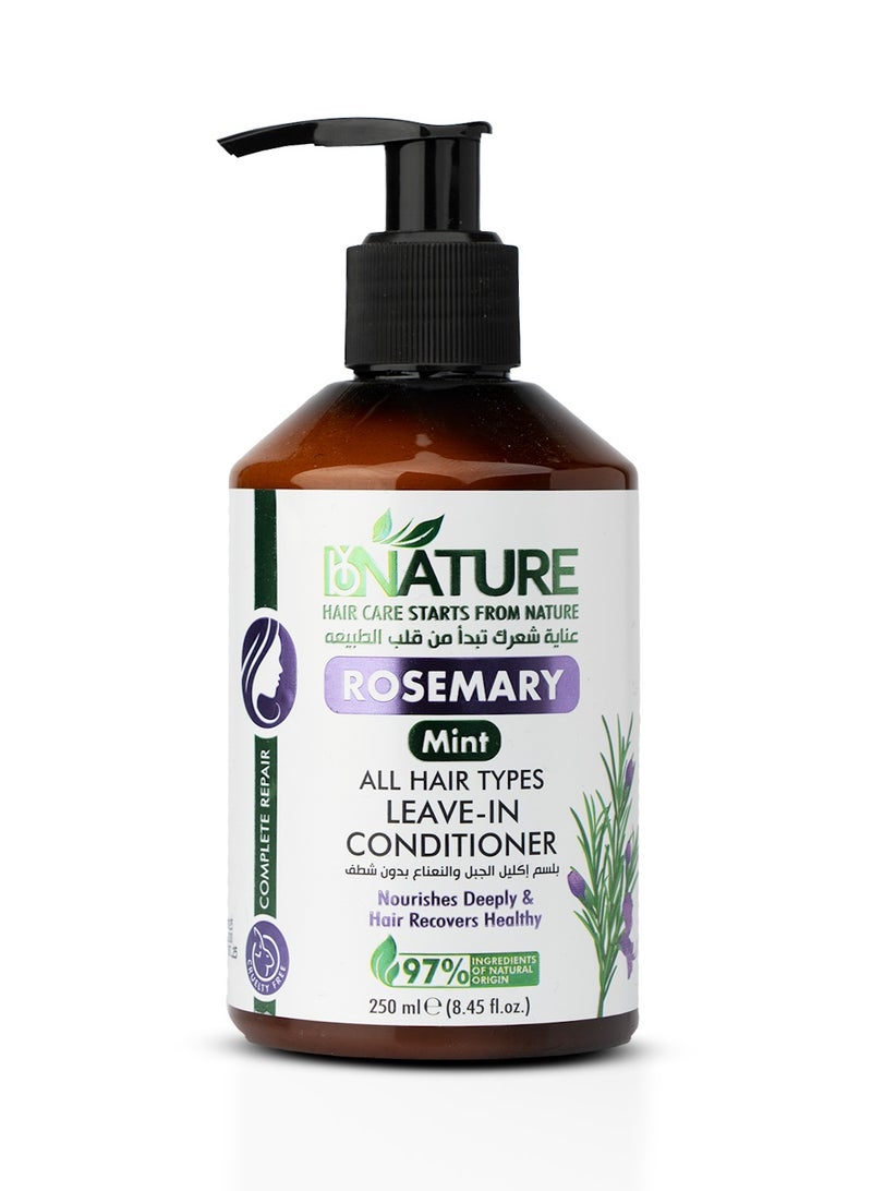 ByNature Rosemary Mint Complete Repair Leave-In Conditioner – 250ml for Deep Hydration & Strength"