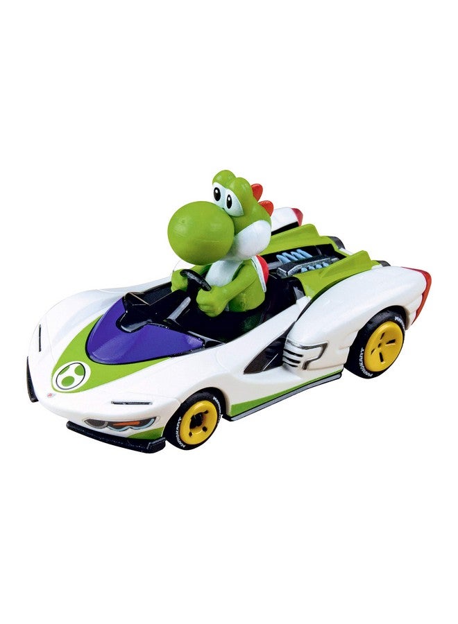 Carrera 64183 Mario Kart P-Wing Yoshi 1:43 Scale Analog Slot Car Racing Vehicle GO Slot Car Toy Race Track Sets