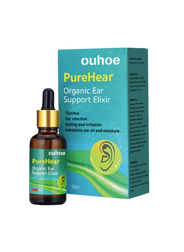 OUHOE - Ear Ringing Treatment Oil, Natural Herbal Ear Ringing Remedy Drops, Quick Dry Formula Ear Ringing Relief Drops, Safe Natural Ingridients Tinnitus Relief Drops, (30ml)30 - Image 1