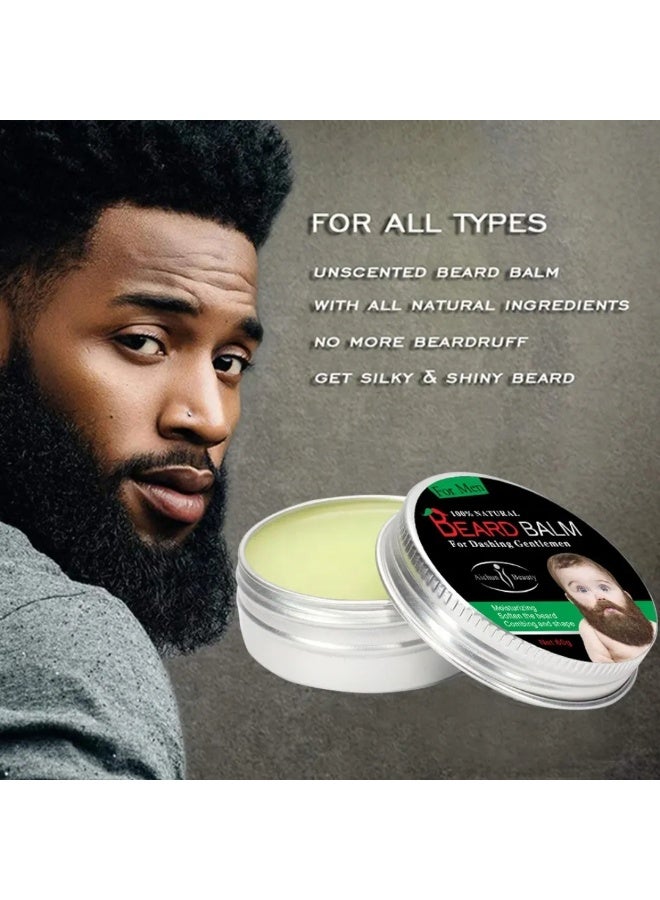 Aichun beauty بلسم لحية طبيعي 60 جرام للعناية باللحية مرطب عضوي لنمو الشارب مع زيوت طبيعية بلسم إصلاح اللحية زيت نمو بلسم يلين ويشكل اللحية يعزز نمو اللحية الصحي واللمعان بلسم طبيعي - Image 2