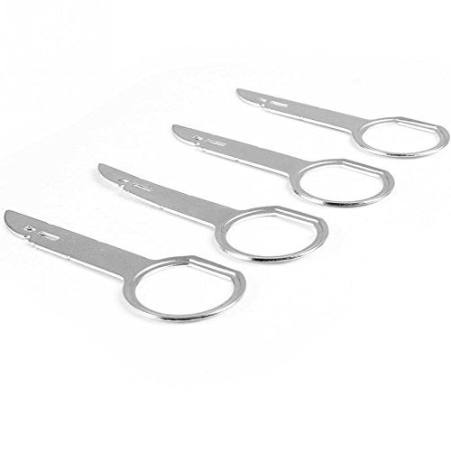 Keple أداة إزالة راديو السيارة مفتاح مفاتيح إفراج DIN متوافقة مع فوكاس ترانزيت كونيكت فييستا فيوجن C-Max مونديو St 6000 CD سوني 6 قرص وحدة رأس مشغل CD ستيريو أدوات راديو السيارة 4 قطع مزدوجة DIN - Image 3