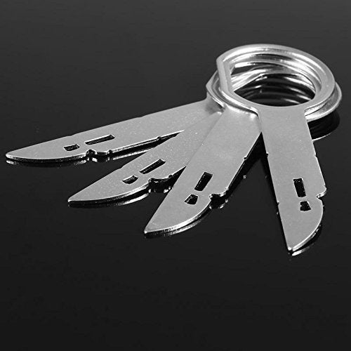 Keple أداة إزالة راديو السيارة مفتاح مفاتيح إفراج DIN متوافقة مع فوكاس ترانزيت كونيكت فييستا فيوجن C-Max مونديو St 6000 CD سوني 6 قرص وحدة رأس مشغل CD ستيريو أدوات راديو السيارة 4 قطع مزدوجة DIN - Image 5