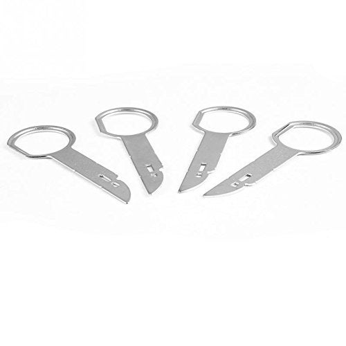 Keple أداة إزالة راديو السيارة مفتاح مفاتيح إفراج DIN متوافقة مع فوكاس ترانزيت كونيكت فييستا فيوجن C-Max مونديو St 6000 CD سوني 6 قرص وحدة رأس مشغل CD ستيريو أدوات راديو السيارة 4 قطع مزدوجة DIN - Image 1