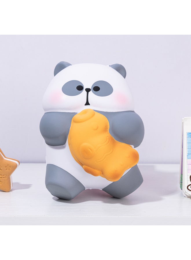 Creative Slow Rebound Bear Stress Relief Toy Trendy Outlet Doll Children's Desktop Ornaments Soft Plushie For Young And Middle-Aged-Color:dazzle Light Superman-Specifications:slow Rebound - Image 5
