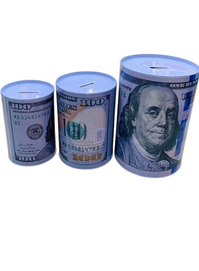 Toy Box Dollar Money Saving Piggy Bank For Kids Set of 3pcs - Image 3
