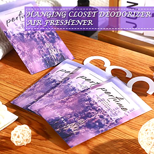 Loopeer 24 Pcs Large Hanging Closet Deodorizer Air Freshener Scented Sachets for Drawers and Closets Long Lasting Lavender Sachet Bags Drawer Freshener for Clothes (Lavender) - Image 4