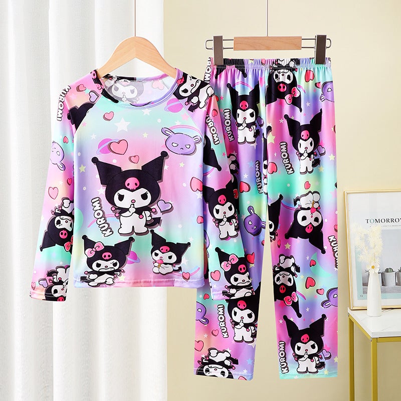 Children'S Pajamas Long Sleeve Girls Boys Thin Large Children'S Baby Air Conditioning Clothing Suit - Image 3