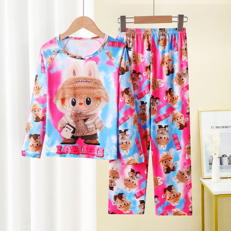 Children'S Pajamas Long Sleeve Girls Boys Thin Large Children'S Baby Air Conditioning Clothing Suit - Image 2