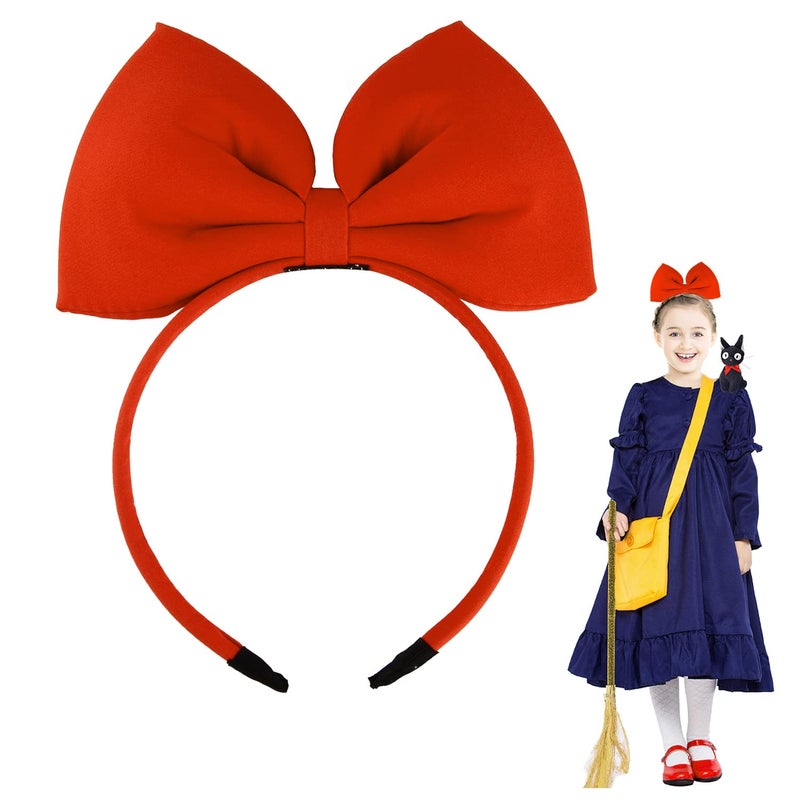 Hoshin Bow Headbands Headdress for Women and Girls Perfect Hair Accessories for Kikis Delivery Service Cosplay Red