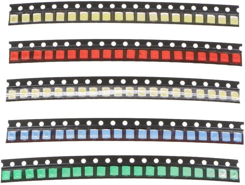 klarako 100pcs SMD LED Bulbs LED Blue, Red, White, Green, Orange, Yellow, Colorful Flash Led Diodes SMD Kit, as described+as described, 1210 - Image 3