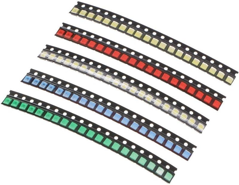 klarako 100pcs SMD LED Bulbs LED Blue, Red, White, Green, Orange, Yellow, Colorful Flash Led Diodes SMD Kit, as described+as described, 1210 - Image 2
