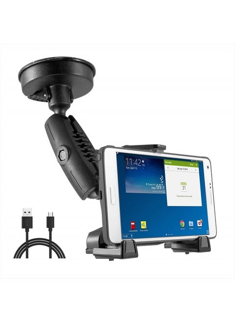 xProDock NFC Bizmount - Phone Holder/Mount with Heavy Duty Suction Cup Base and 2m microUSB Cable- for Your Windshield, Dashboard - for Telematic Commuters, Fleets, Cars, Large Trucks, Vans