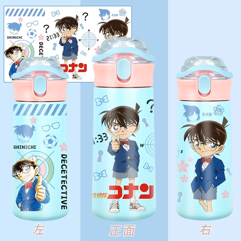 Conan Ash Hara Ai Cartoon Cartoon Water Cup Straw Portable Bomb Lid Large Capacity Water Cup Ins Simple Thermos Cup - Image 4