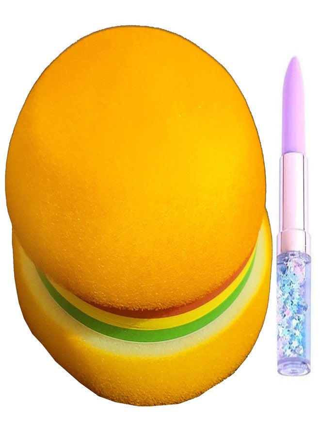 SHREE TECHNESH® Exclusive Burger Shape Diary Memo Pad with Mini Lipstick Pen, Unique Pocket Size Mini Diary (Burger) - Image 1
