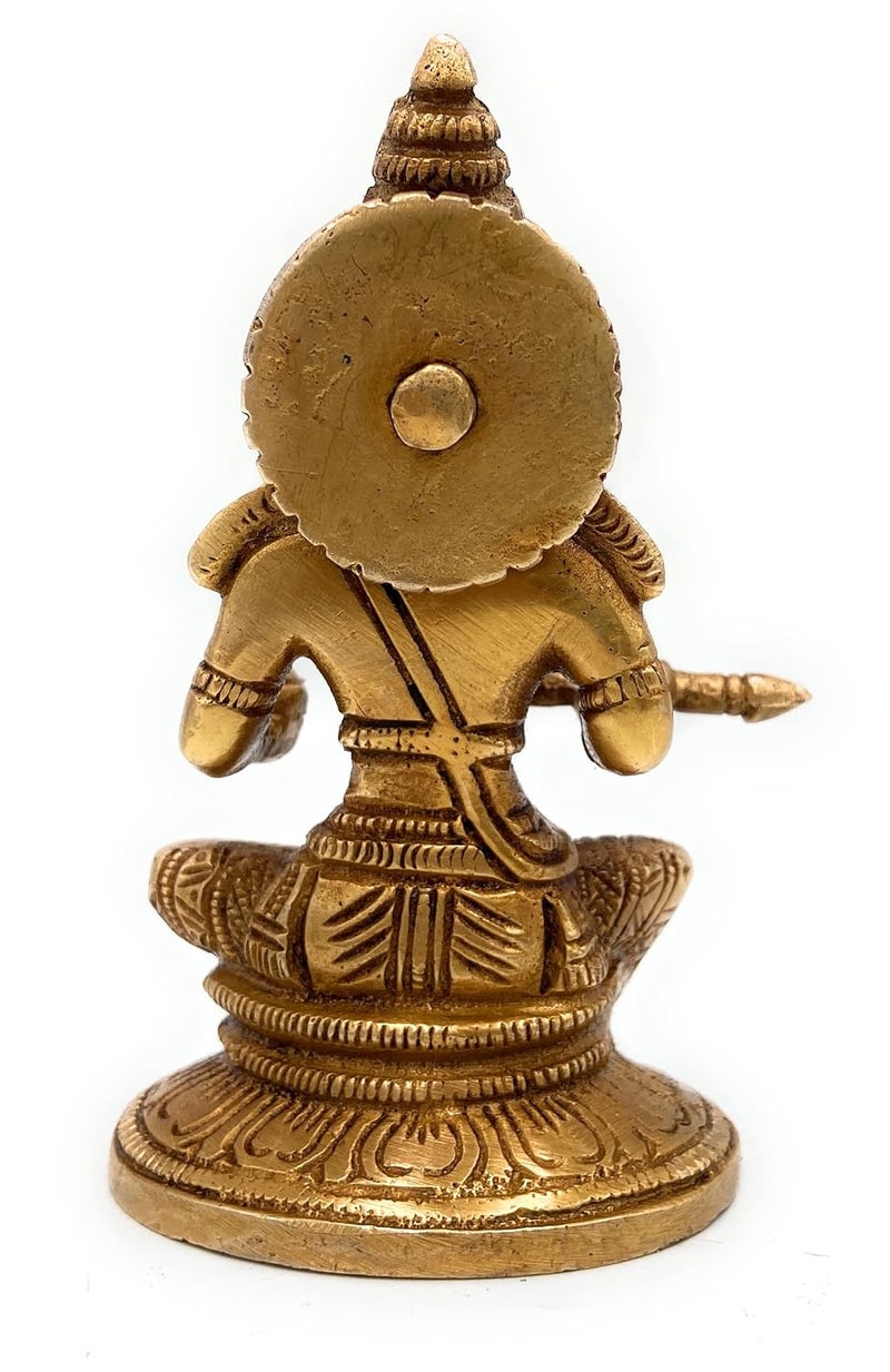 Bhunes Brass Goddess Annapurna Devi Idols Annaporna Ji Ki Murti Annapoorna MATAGold 5 Inch 1 Piece - Image 4