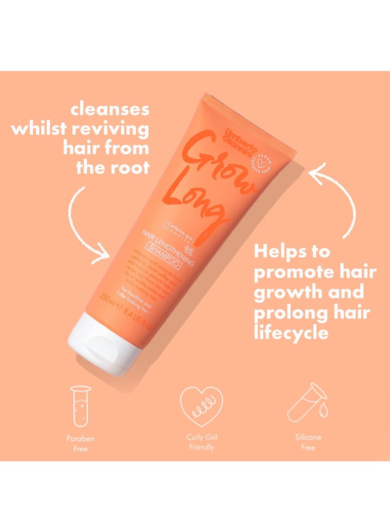 Umberto Giannini Grow Long Shampoo 250ml – Root Activation for Slow-Growing Hair, Piroctone Olamine & Caffeine, Stimulating Wash for Scalp Congestion Relief 250ml - Image 5
