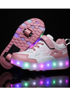 LITTLE ROCKZ LED Flash Light Fashion Shiny Sneaker Skate Heelys Shoes With Wheels And Lightning Sole  - Image 5