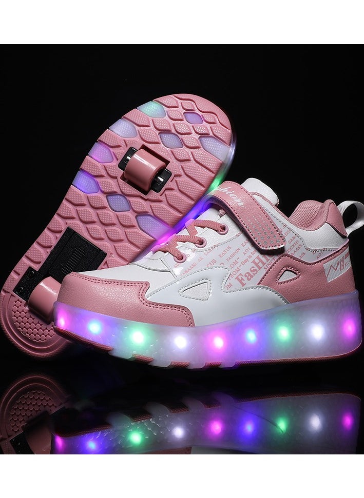 LITTLE ROCKZ LED Flash Light Fashion Shiny Sneaker Skate Heelys Shoes With Wheels And Lightning Sole  - Image 5
