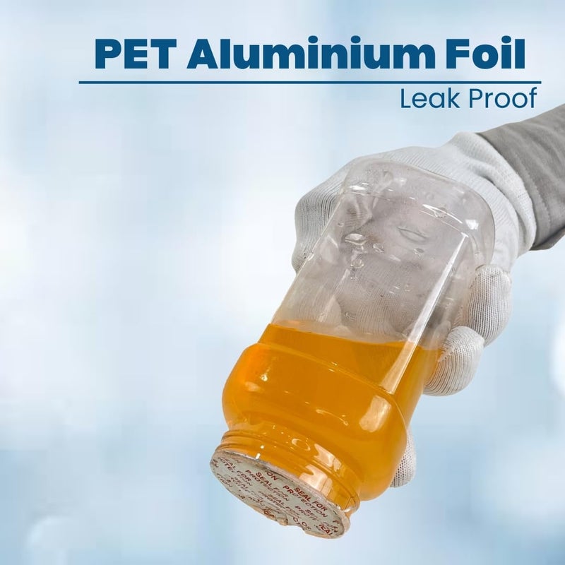 Smartpack Aluminum Foil for Packing of PET (Transparent) Plastic Jars Material | Sealing, Bottle Packing, Silver Foil | One Piece Seal Liner | PET Type Size 65MM with 1000 Piece - Image 5