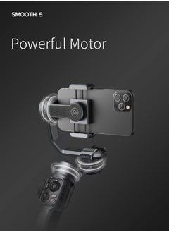 KASTWAVE Smooth 5, Gimbal Stabilizer for iPhone Android Smartphones Gimbal 3 Axis with Tripod for Vlog YouTube TikTok Instagram Live Video, Standard Package  - Image 4