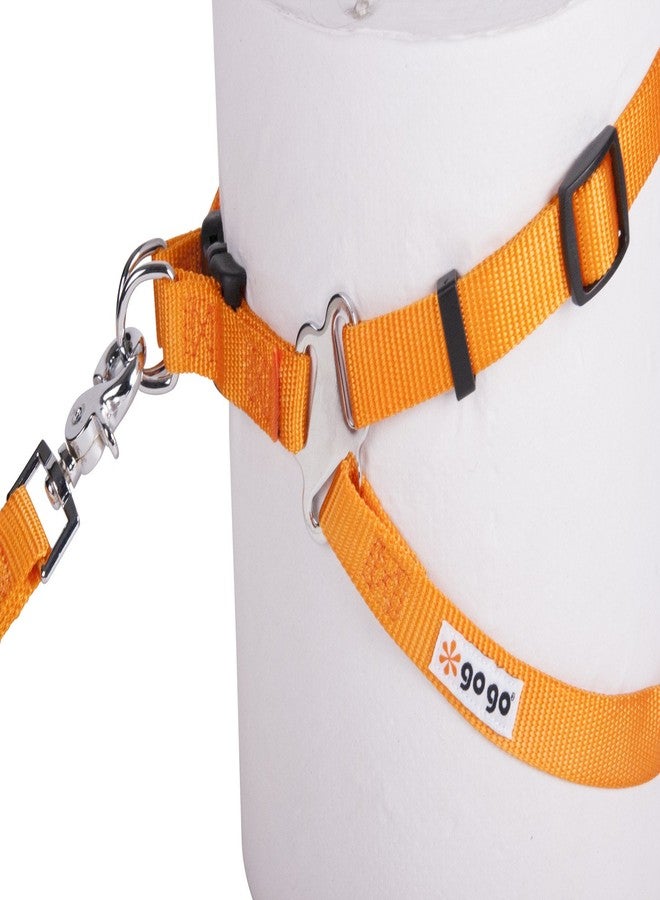 GOGO Pet Products Comfy Nylon 1-Inch Adjustable Easy Pet Harness, Large, Orange - Image 5