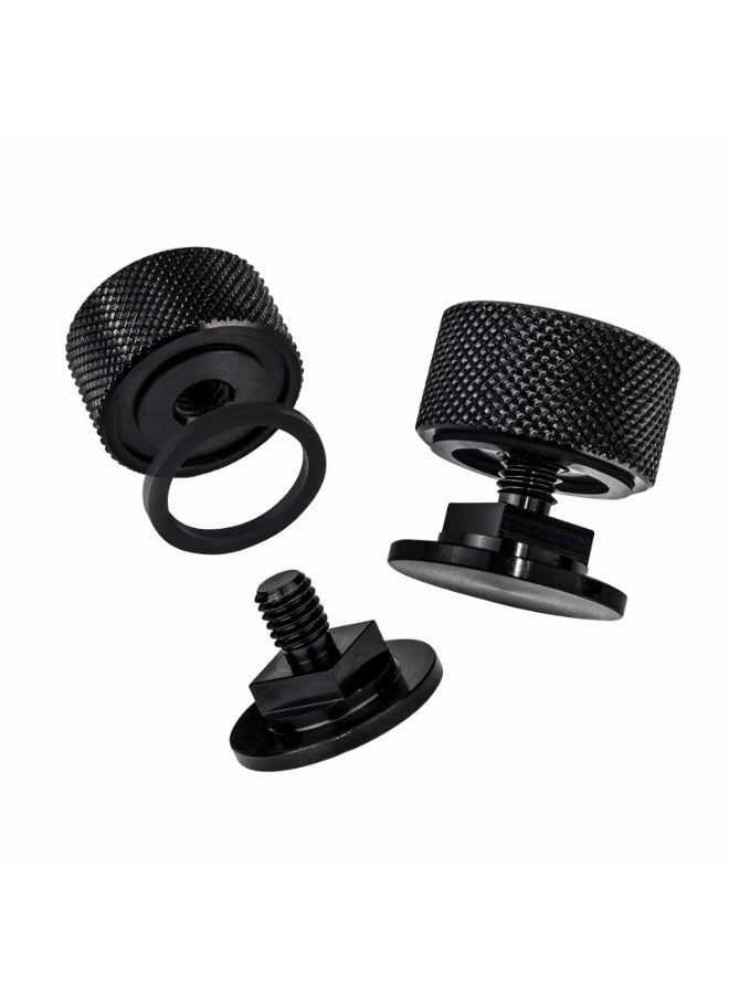 Welding Hood Helmet Fasteners Black Headgear Replacement Parts Accessories Screws Flip Hood Aluminum - Anodized w/Silicone Washer Non-slip 1 Pair(F)  - Image 1
