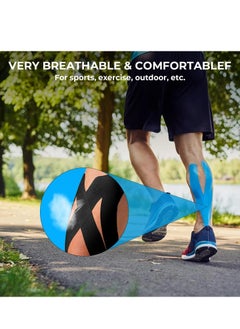 Oasisgalore 3-Pack Pro Kinesiology Tape (16ft Rolls), Black/Blue/Pink, for Ankle, Wrist, Knee, Sports Activities.  - Image 4