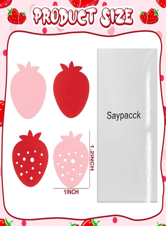 Saypacck 300 Pcs Strawberry Confetti Red and Pink Strawberry Table Confetti Strawberry Table Decorations for Strawberry Themed Baby Shower Birthday Wedding Party Decor - Image 2