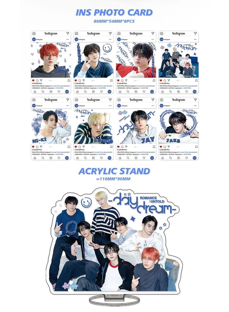 Generic ENHYPEN Album Daydream Gift Box With Lomo Cards, Acrylic Stand, Hand Account Tape, Keychain, Lanyard, Stickers, Photo Card - Image 4