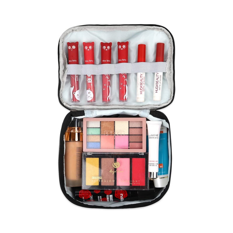 Ayaha Transparent Makeup Bags Double Layer Travel Cosmetic Cases Make up Organizer Toiletry Bag with 2 Zipper for Women  Girl Green - Image 2