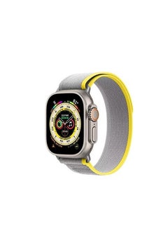 Generic Trail Loop Band Compatible With Apple Watch 45mm, Nylon Sport Strap Compatible With IWatch Series 8 Gray Yellow  - Image 3