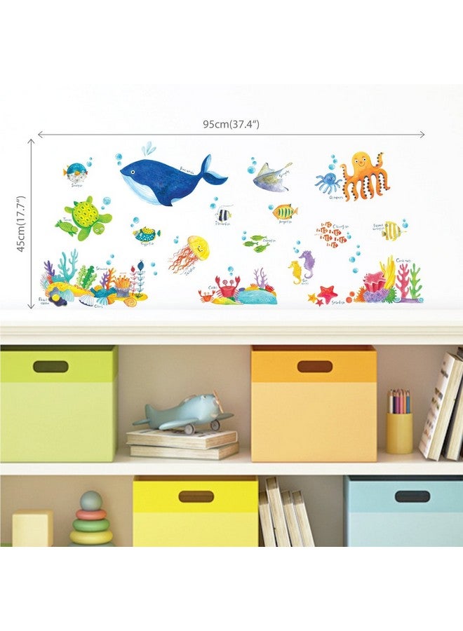 DECOWALL DS-8027 Under The Sea Kids Wall Stickers Wall Decals Peel and Stick Removable Wall Stickers for Kids Nursery Bedroom Living Room (Small) d?cor - Image 3