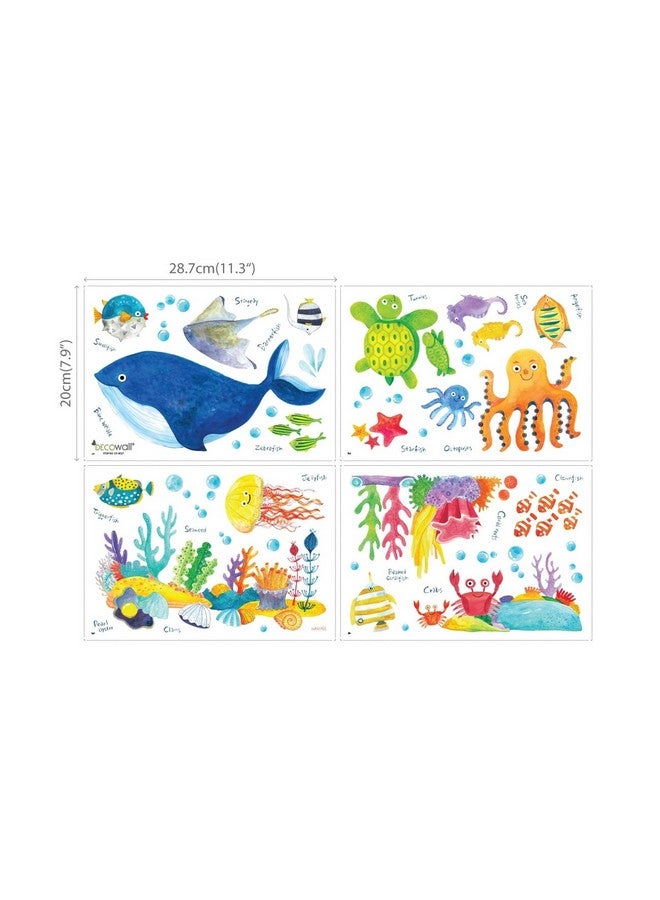 DECOWALL DS-8027 Under The Sea Kids Wall Stickers Wall Decals Peel and Stick Removable Wall Stickers for Kids Nursery Bedroom Living Room (Small) d?cor - Image 5