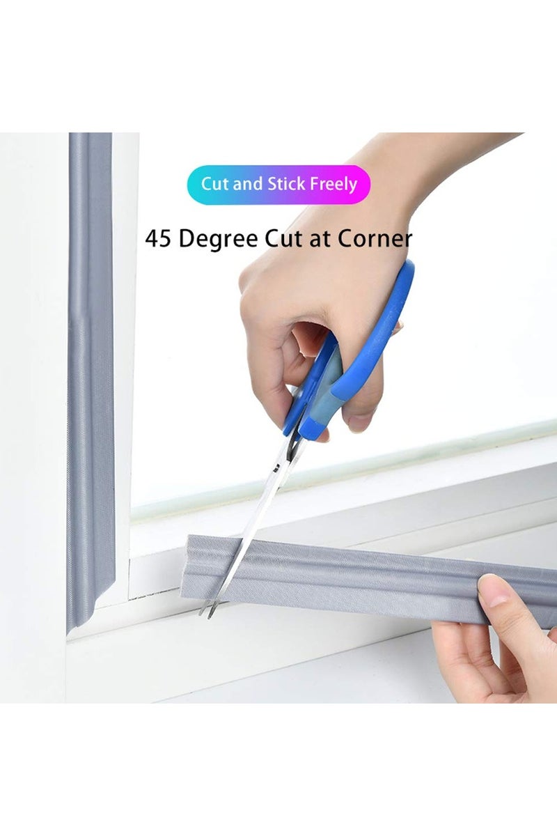 GNAFOTU Window Weather Stripping, Self-Adhesive Sliding Window Seal Strip, Insulation Soundproof Seal Strip for Window and Door, Seals for Sliding Window Gap Door Frame(2M, Grey) - Image 4