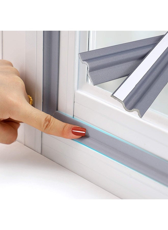 GNAFOTU Window Weather Stripping, Self-Adhesive Sliding Window Seal Strip, Insulation Soundproof Seal Strip for Window and Door, Seals for Sliding Window Gap Door Frame(2M, Grey) - Image 1