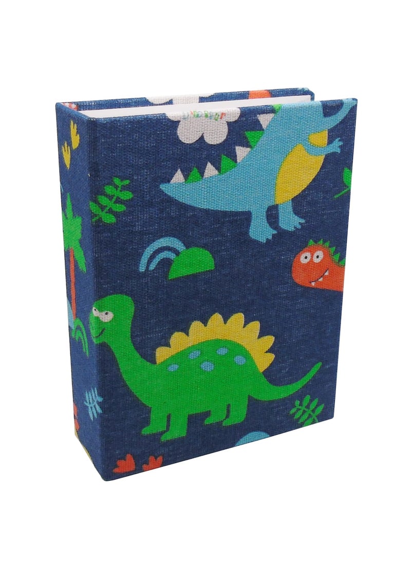 Barakah Kids Photo Album 100 Pockets 4x6 Inch, Dinosaur Pattern Linen Cover Memory Book with Acid-Free PP Pages, Baby Family Picture Organizer for Bookshelf Display & Gift Giving - Image 1